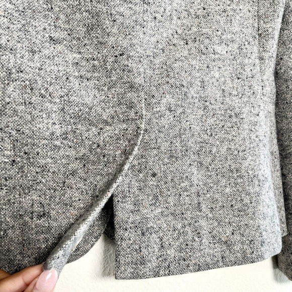 J. Crew Grey Schoolboy Donegal Tweed Blazer size 0 Jacket Style #29073 - Picture 9 of 10